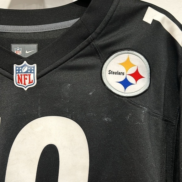 Pittsburgh Steelers, Smith-Schuster number 19 black NFL jersey XL MENS flawed - Picture 4 of 9